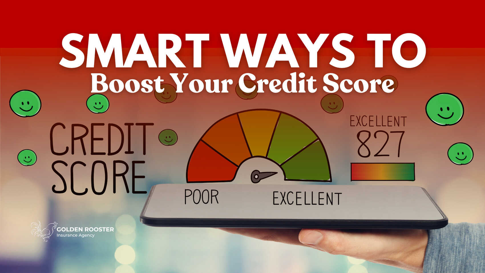Visual guide showcasing smart techniques to enhance your credit score, featuring bullet points and graphics.