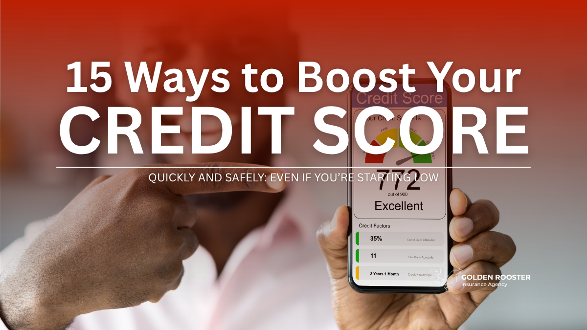 Visual guide showcasing smart techniques to enhance your credit score, featuring bullet points and graphics.